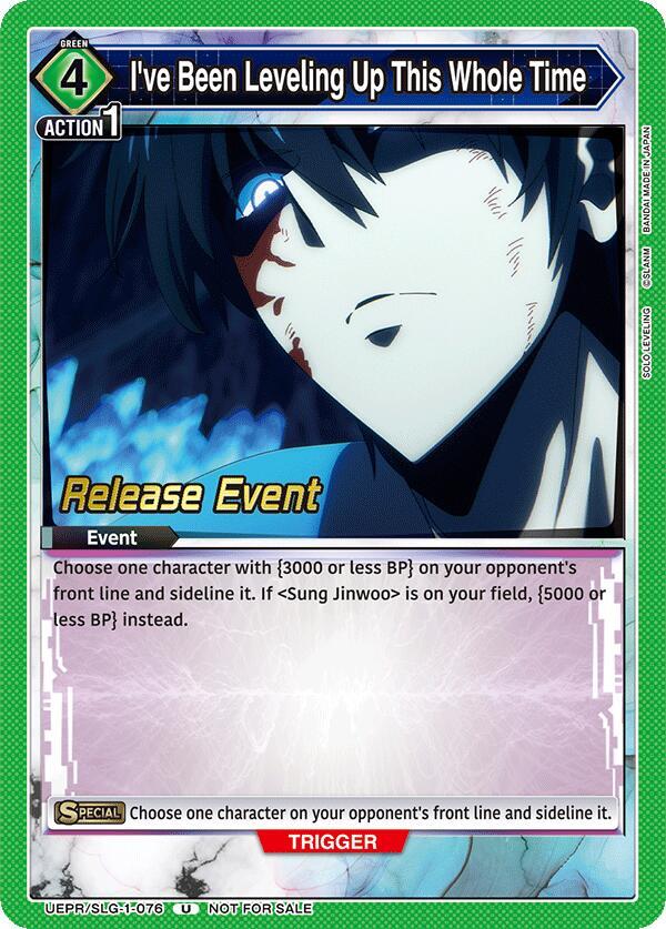 I've Been Leveling Up This Whole Time UE17BT/SLG-1-076 card from UE17BT: SOLO LEVELING Release Event Cards