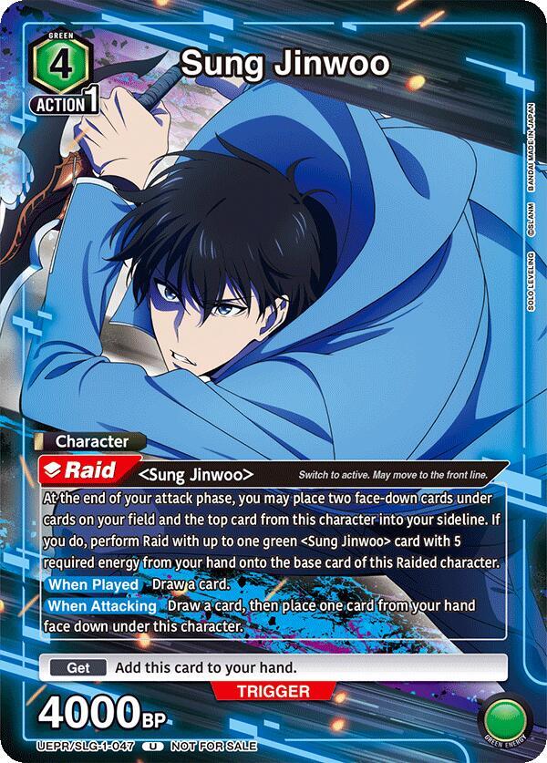 Sung Jinwoo (Release Event Participation) UE17BT/SLG-1-047 card from UE17BT: SOLO LEVELING Release Event Cards
