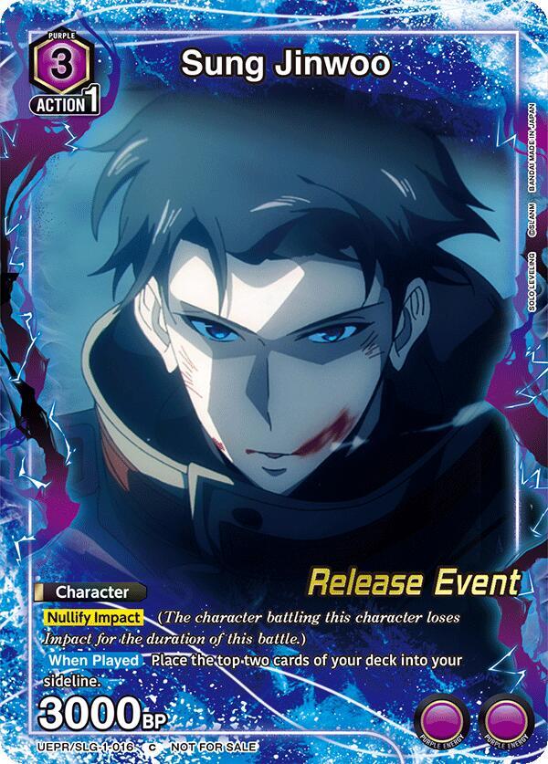 Sung Jinwoo (Release Event Participation) UE17BT/SLG-1-016 card from UE17BT: SOLO LEVELING Release Event Cards