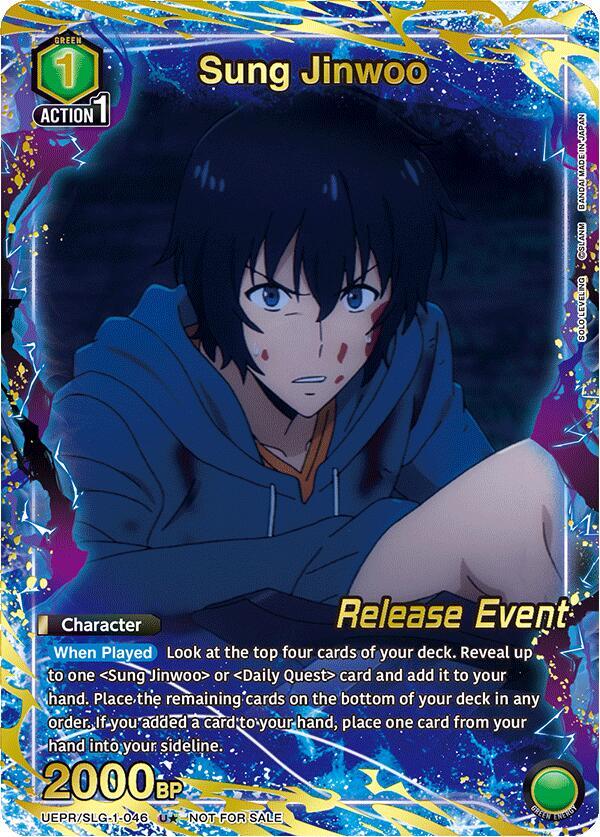 Sung Jinwoo (U*) UE17BT/SLG-1-046 card from UE17BT: SOLO LEVELING Release Event Cards