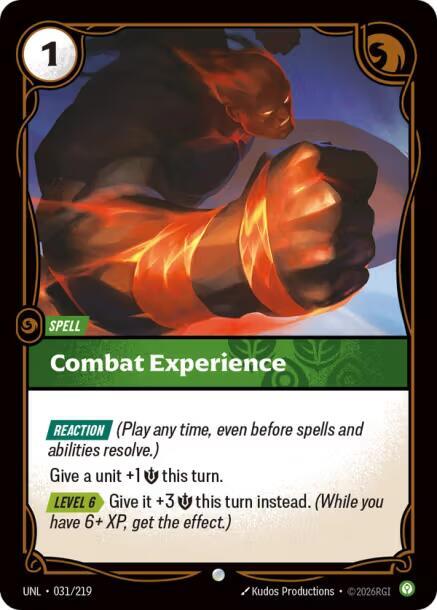 Combat Experience 031/219 card from Unleashed