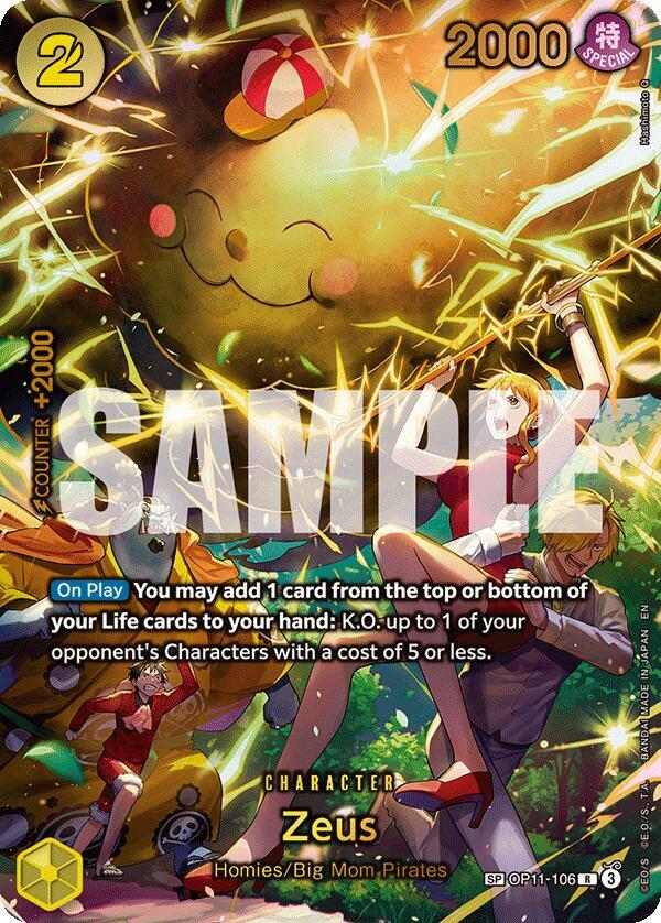 Zeus (SP) OP11-106 card from Adventure on Kami's Island