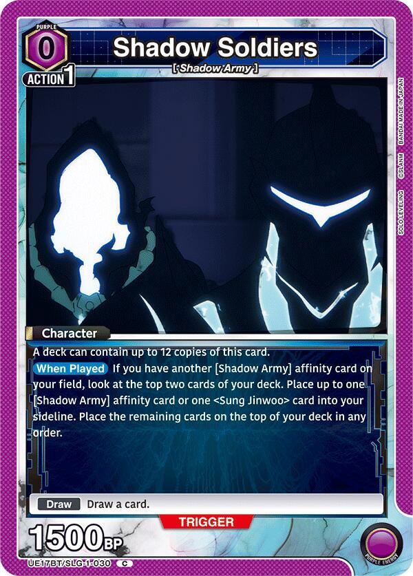 Shadow Soldiers (Box Topper Foil) UE17BT/SLG-1-030 card from UE17BT: SOLO LEVELING