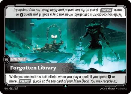 Forgotten Library 211/219 card from Unleashed