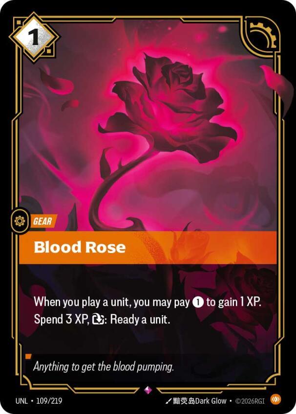 Blood Rose 109/219 card from Unleashed