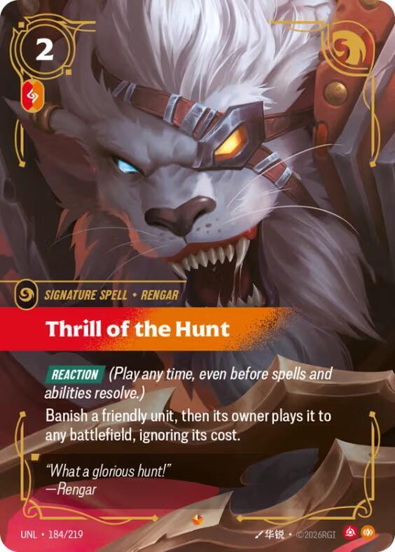 Thrill of the Hunt 184/219 card from Unleashed