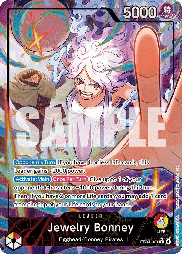 Jewelry Bonney (Alternate Art) EB04-001 card from Adventure on Kami's Island
