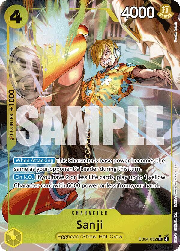 Sanji (Alternate Art) EB04-052 card from Adventure on Kami's Island