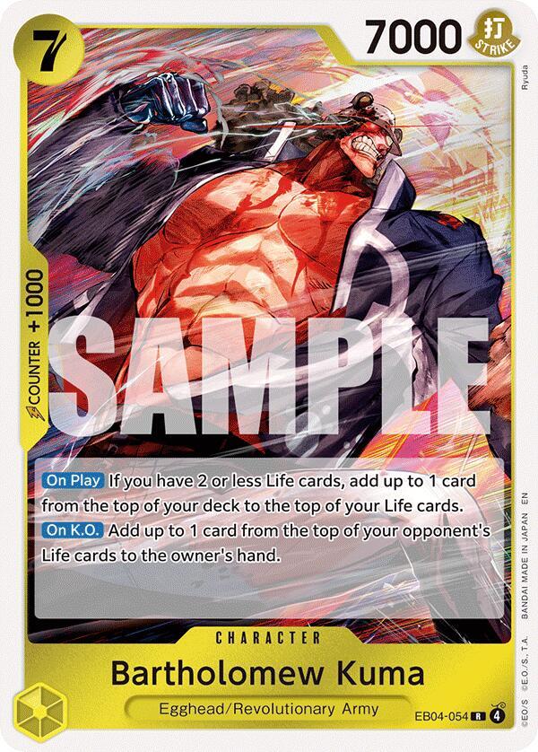 Bartholomew Kuma EB04-054 card from Adventure on Kami's Island
