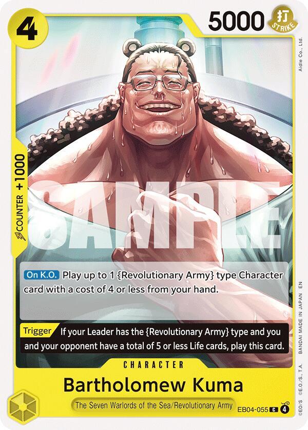 Bartholomew Kuma EB04-055 card from Adventure on Kami's Island