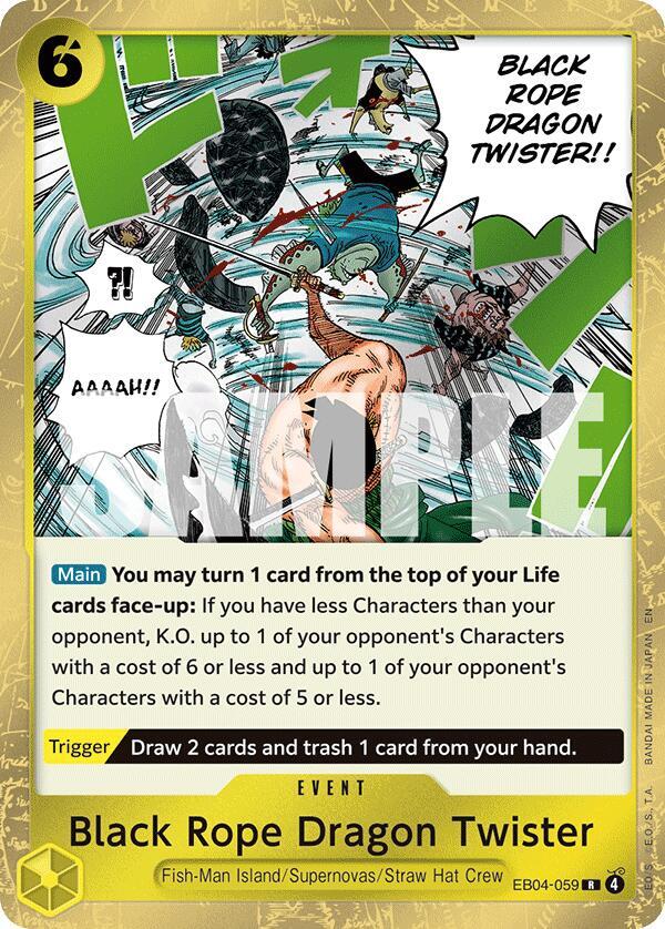 Black Rope Dragon Twister EB04-059 card from Adventure on Kami's Island