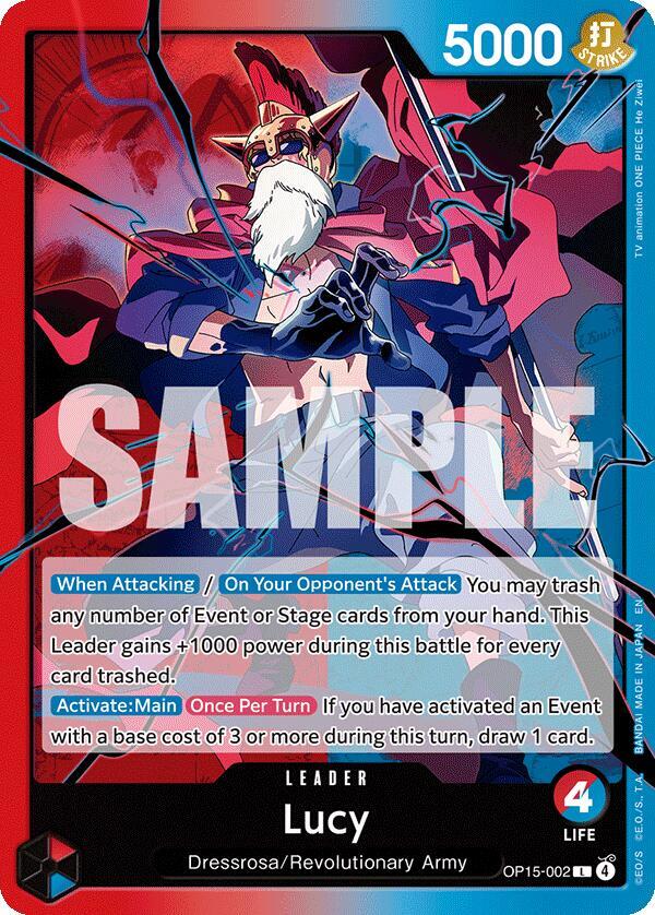 Lucy OP15-002 card from Adventure on Kami's Island