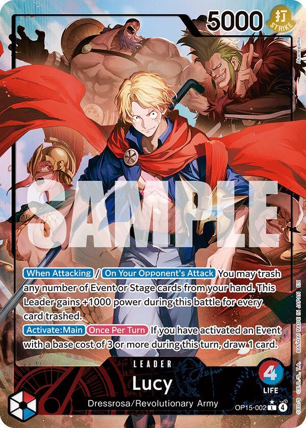 Lucy (Alternate Art) OP15-002 card from Adventure on Kami's Island