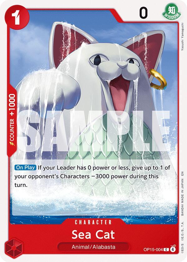Sea Cat OP15-004 card from Adventure on Kami's Island