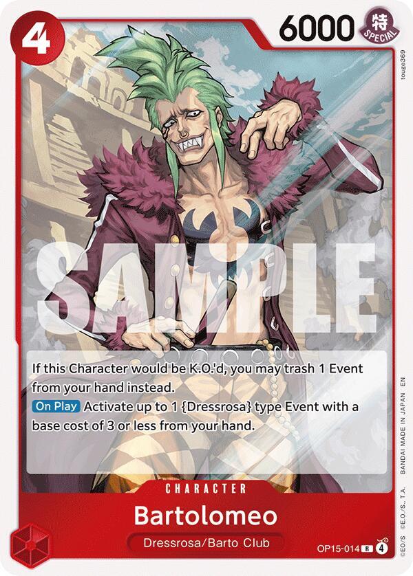 Bartolomeo OP15-014 card from Adventure on Kami's Island