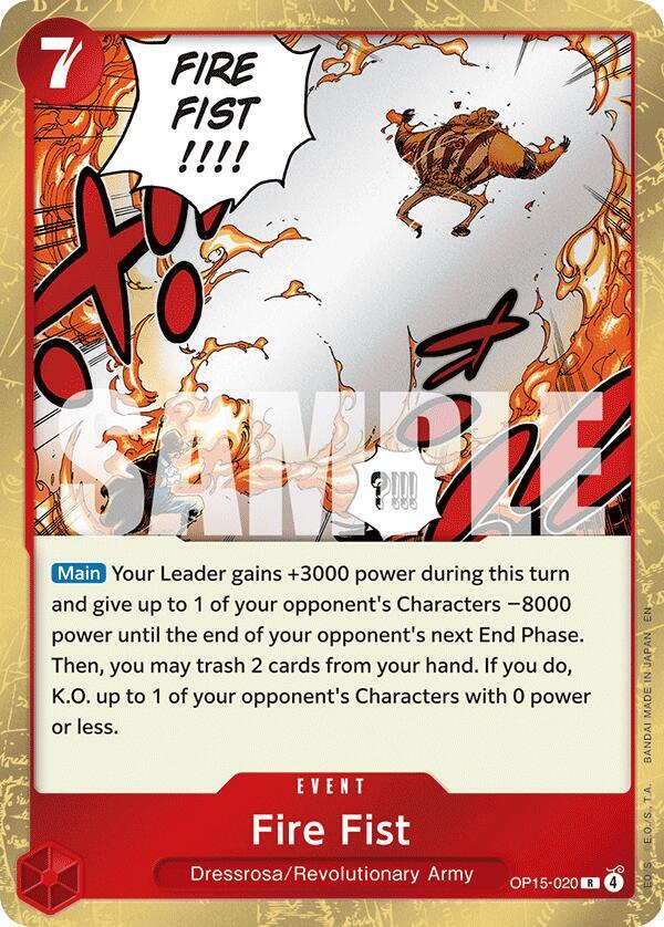 Fire Fist OP15-020 card from Adventure on Kami's Island
