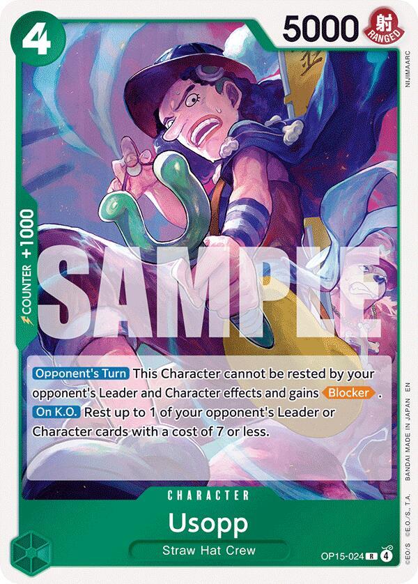 Usopp OP15-024 card from Adventure on Kami's Island