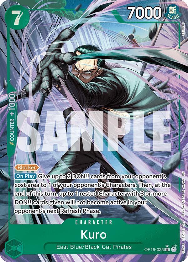 Kuro (Alternate Art) OP15-025 card from Adventure on Kami's Island