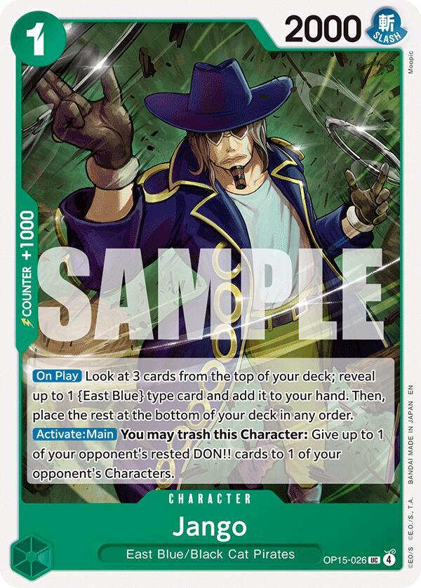 Jango OP15-026 card from Adventure on Kami's Island