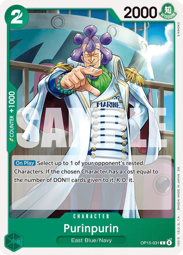 Purinpurin OP15-031 card from Adventure on Kami's Island