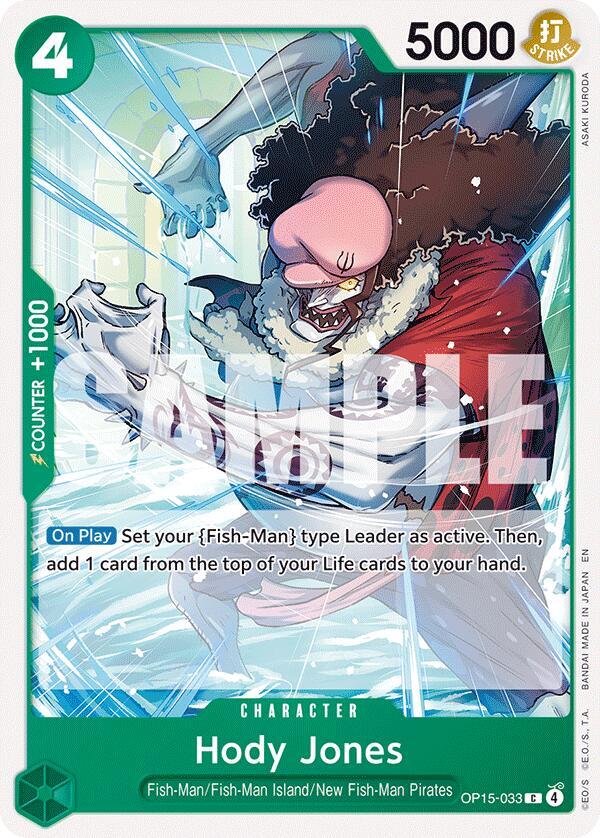 Hody Jones OP15-033 card from Adventure on Kami's Island