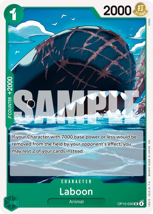 Laboon OP15-035 card from Adventure on Kami's Island