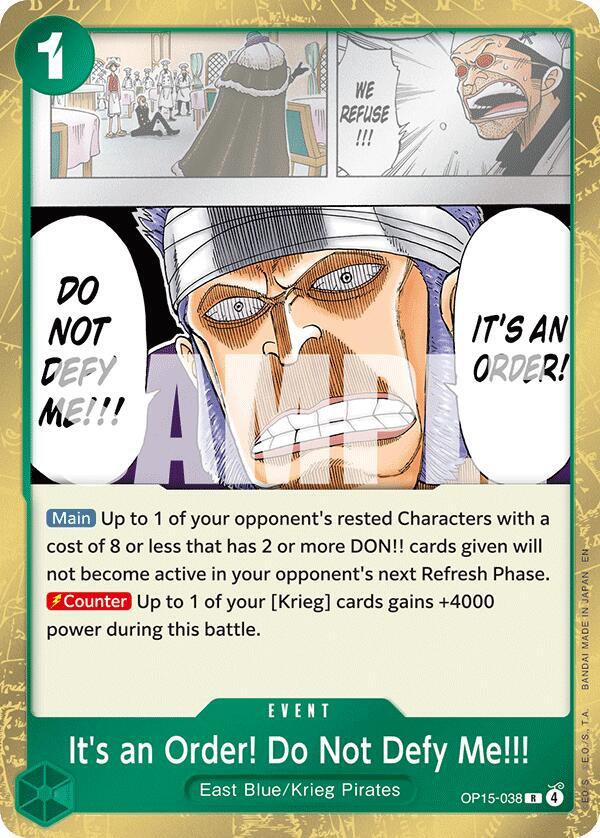It's an Order! Do Not Defy Me!!! OP15-038 card from Adventure on Kami's Island