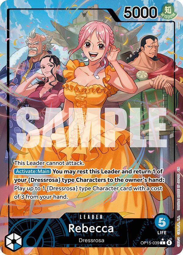 Rebecca (Alternate Art) OP15-039 card from Adventure on Kami's Island