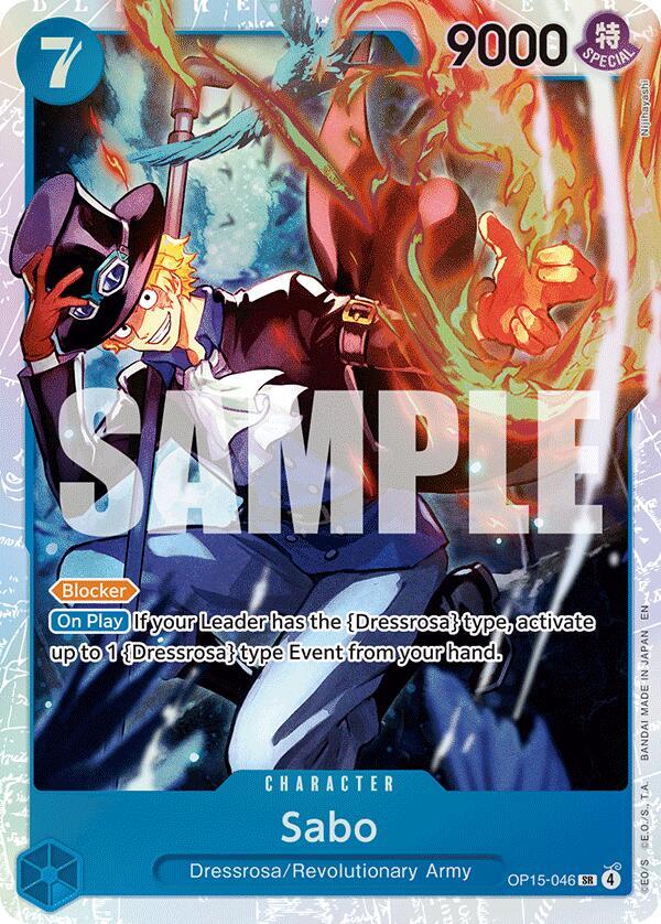 Sabo OP15-046 card from Adventure on Kami's Island
