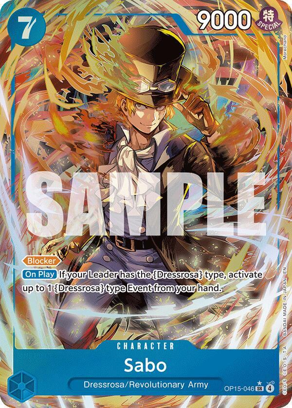Sabo (Alternate Art) OP15-046 card from Adventure on Kami's Island