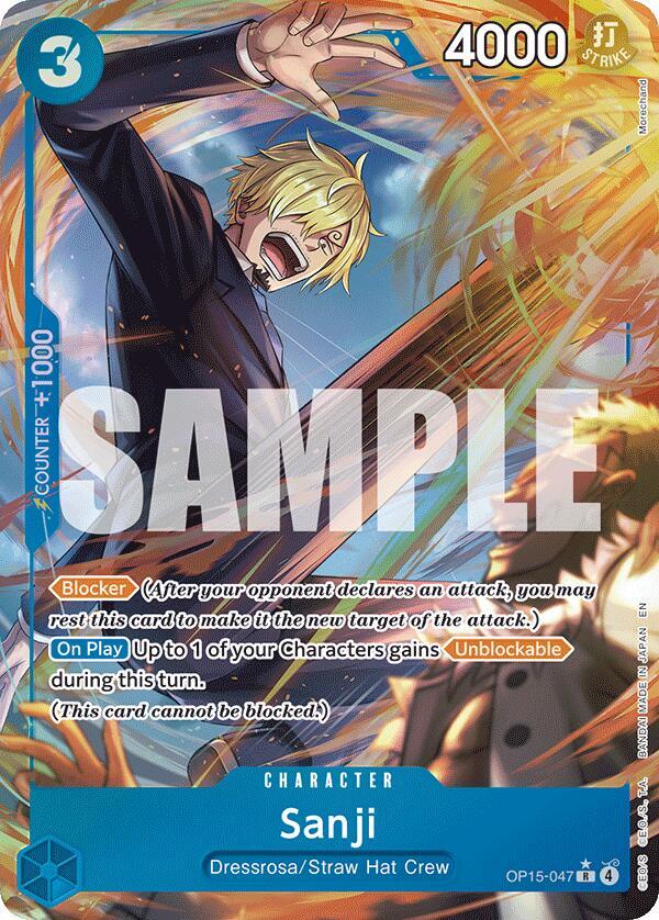 Sanji (Alternate Art) OP15-047 card from Adventure on Kami's Island