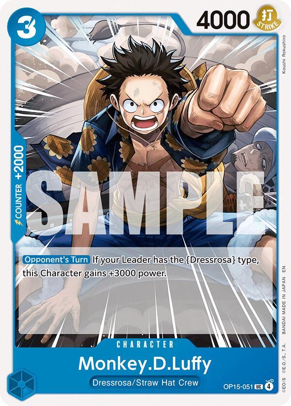 Monkey.D.Luffy OP15-051 card from Adventure on Kami's Island