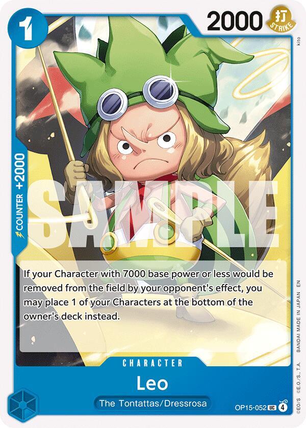 Leo OP15-052 card from Adventure on Kami's Island