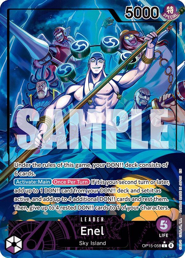 Enel (Alternate Art) OP15-058 card from Adventure on Kami's Island
