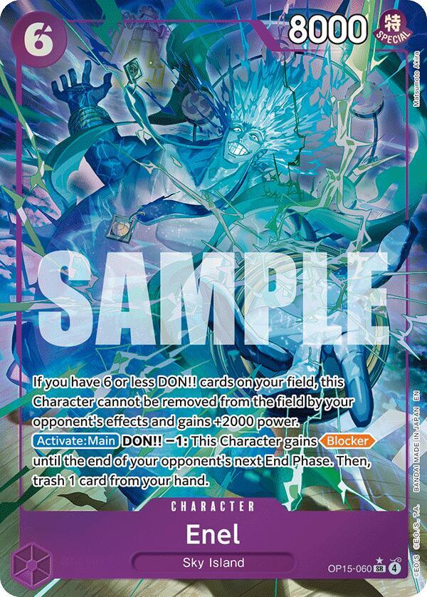 Enel (Alternate Art) OP15-060 card from Adventure on Kami's Island