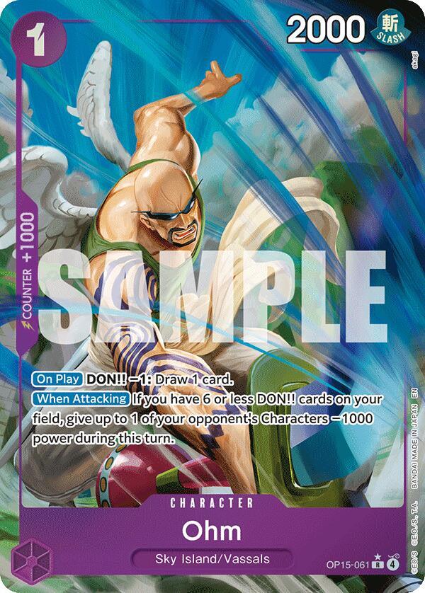 Ohm (Alternate Art) OP15-061 card from Adventure on Kami's Island
