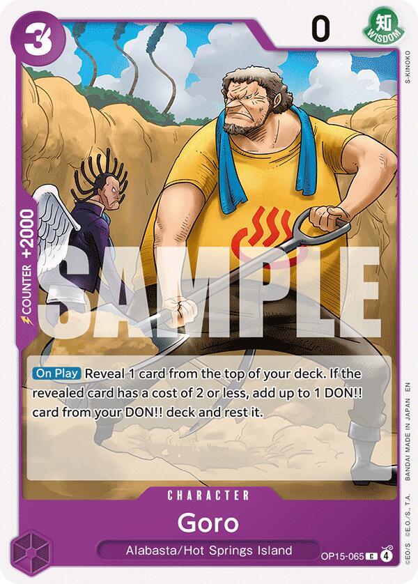 Goro OP15-065 card from Adventure on Kami's Island