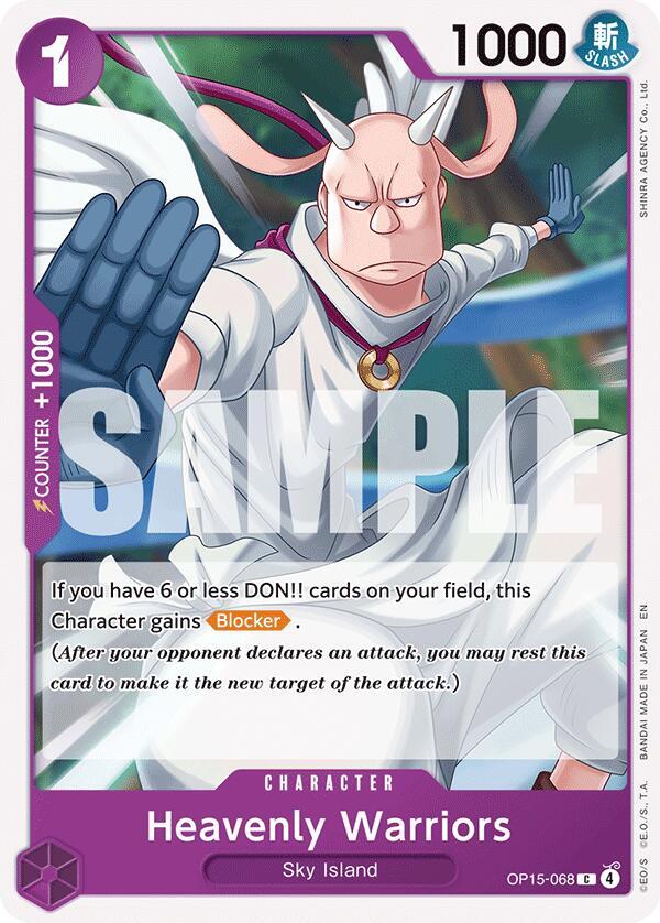 Heavenly Warriors OP15-068 card from Adventure on Kami's Island