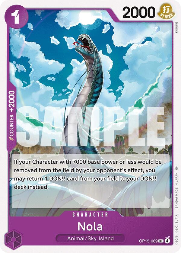 Nola OP15-069 card from Adventure on Kami's Island