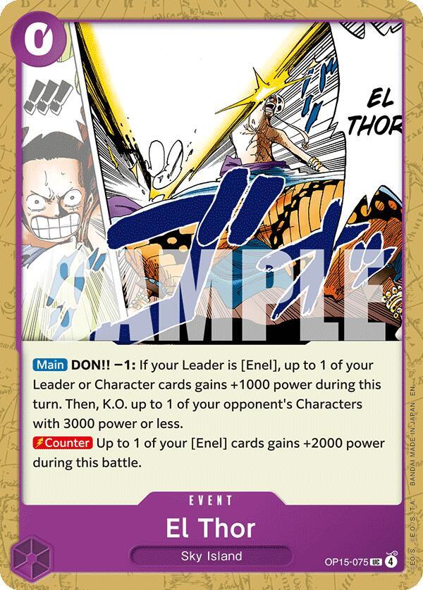 El Thor OP15-075 card from Adventure on Kami's Island