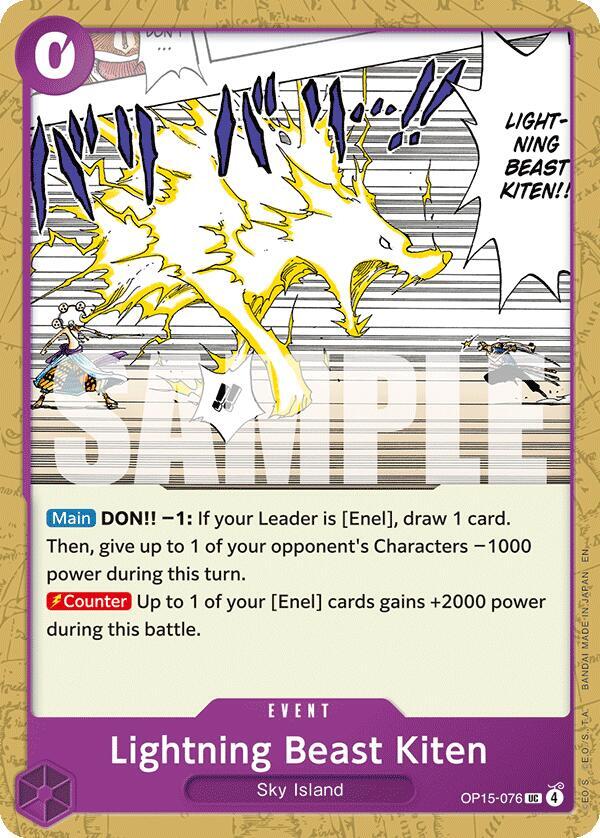 Lightning Beast Kitten OP15-076 card from Adventure on Kami's Island
