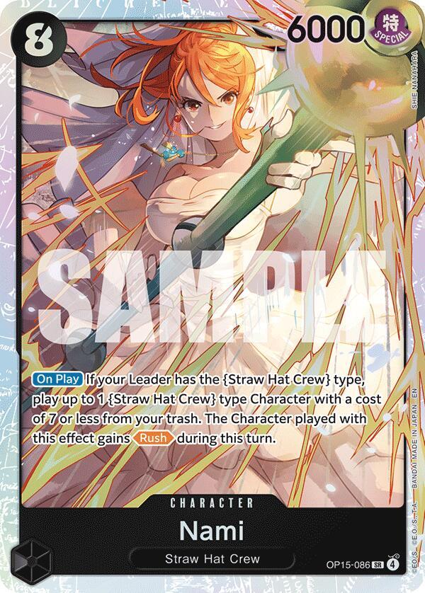 Nami OP15-086 card from Adventure on Kami's Island