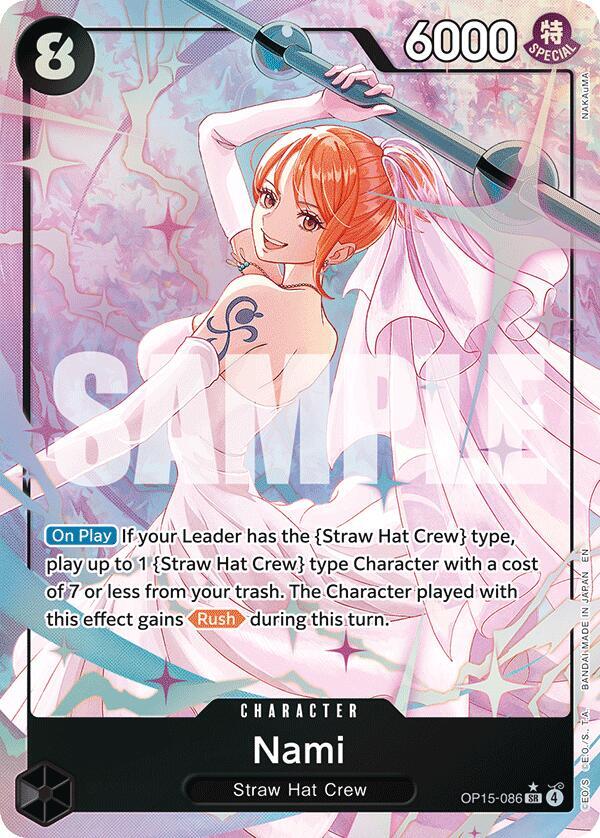 Nami (Alternate Art) OP15-086 card from Adventure on Kami's Island