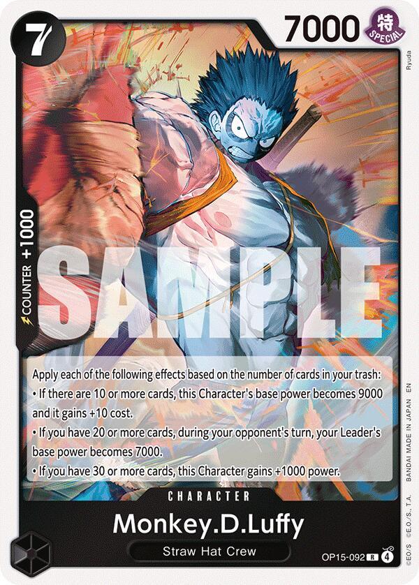 Monkey.D.Luffy OP15-092 card from Adventure on Kami's Island