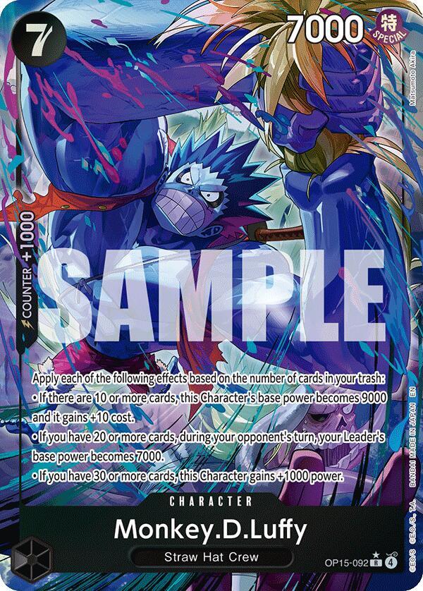 Monkey.D.Luffy (Alternate Art) OP15-092 card from Adventure on Kami's Island