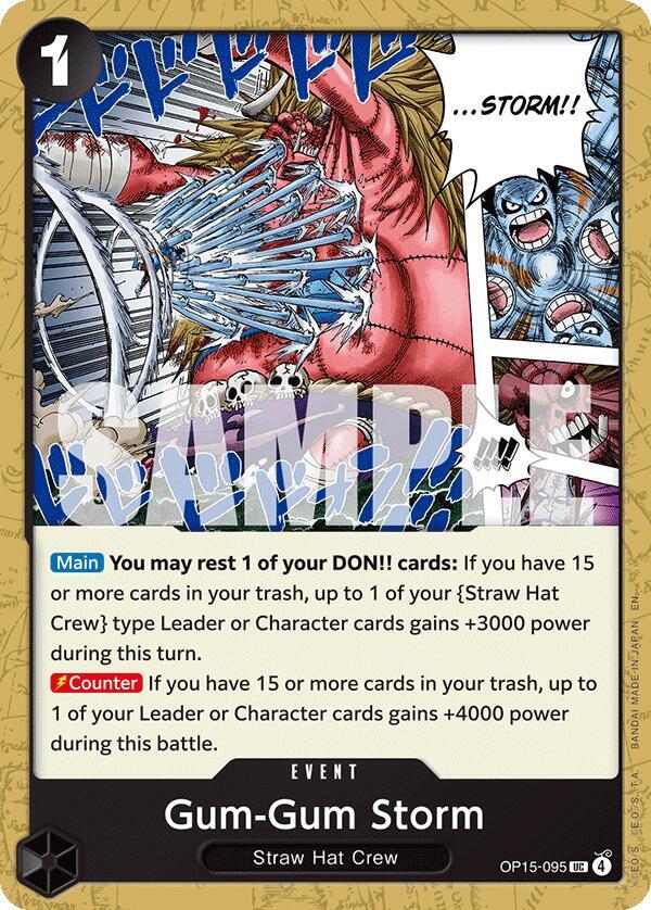 Gum-Gum Storm OP15-095 card from Adventure on Kami's Island