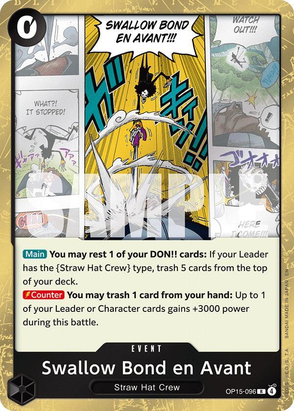 Swallow Bond en Avant OP15-096 card from Adventure on Kami's Island