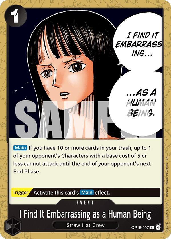 I Find It Embarrassing as a Human Being OP15-097 card from Adventure on Kami's Island