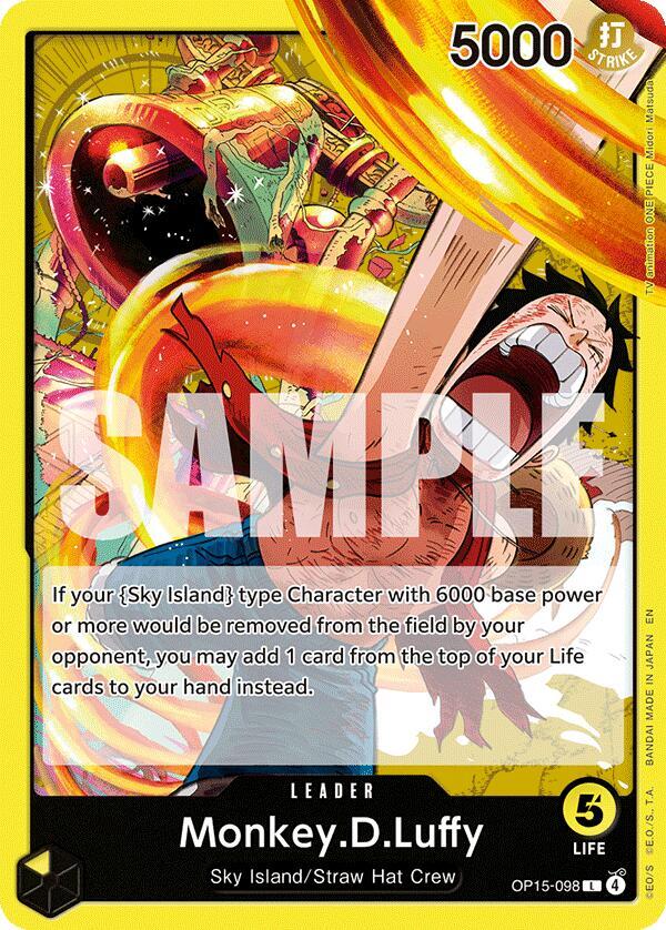 Monkey.D.Luffy OP15-098 card from Adventure on Kami's Island