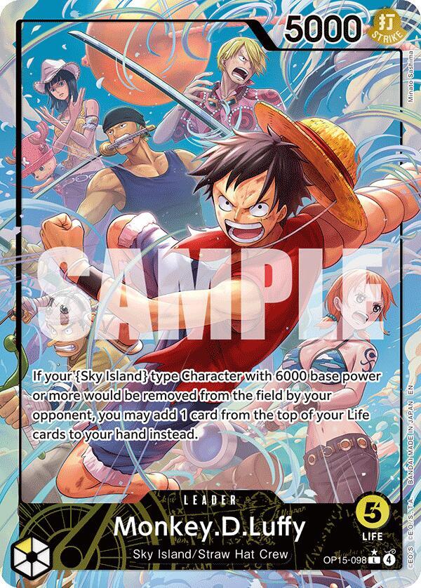 Monkey.D.Luffy (Alternate Art) OP15-098 card from Adventure on Kami's Island